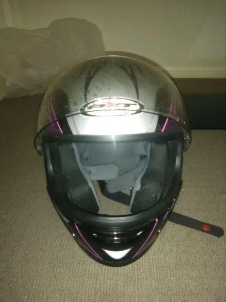 XS motorbike helmet and xL motorbike jacket