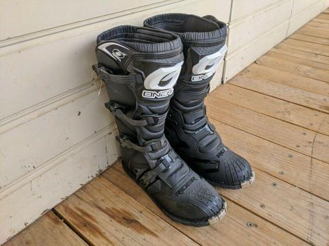 Oneal Rider MX boots, Size 13, Excellent Condition - Worn Once