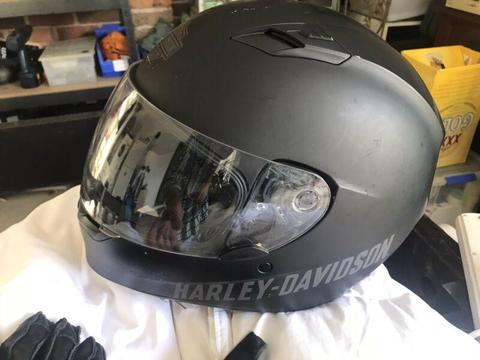 XL Harley helmet and gloves