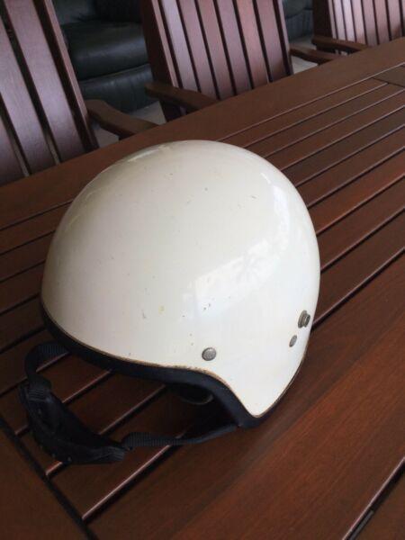 Old style white skid lid collector item