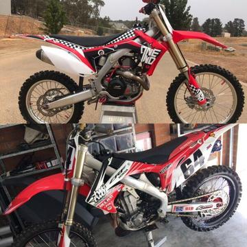 2011 and 2014 CRF450 s
