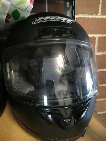 Motorbike helmet two, one size L and size S