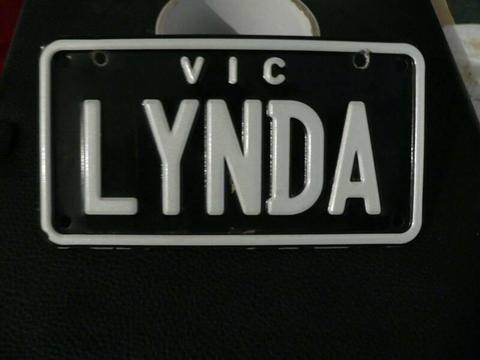 Personalised Victoria Motorcycle Number Plate