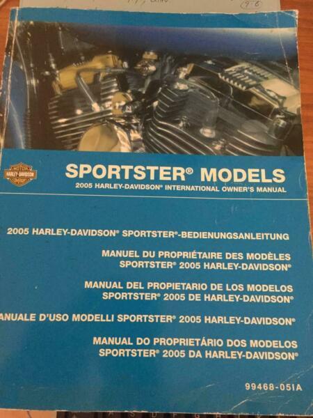 Harley Davidson Service Manual suits Sportster Models 1995
