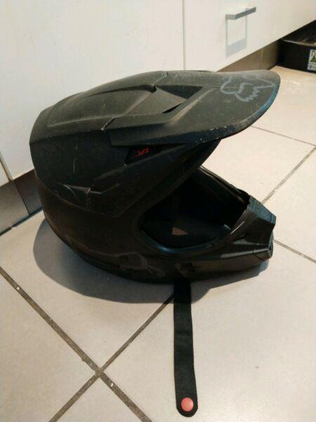 Black FOX Dirt Bike Helmet