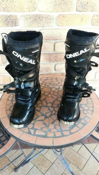 ONEAL MOTOCROSS BOOTS - SIZE 10 - EXCELLENT CONDITION