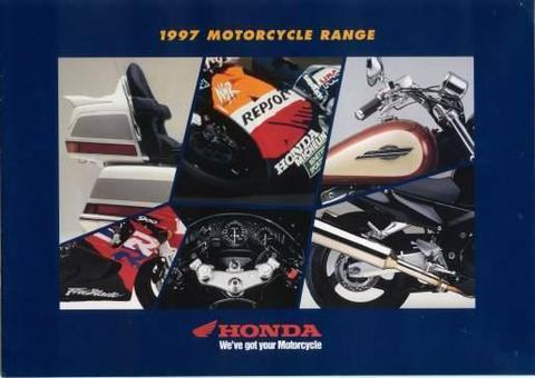 1997 Honda motorcycle range brochure