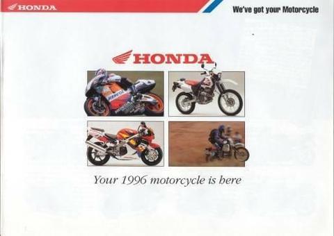 1996 Honda motorcycle range brochure