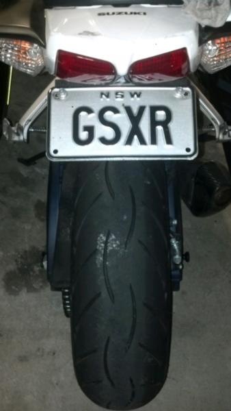 GSXR Personalised number plates NSW for your Suzuki motorcycle