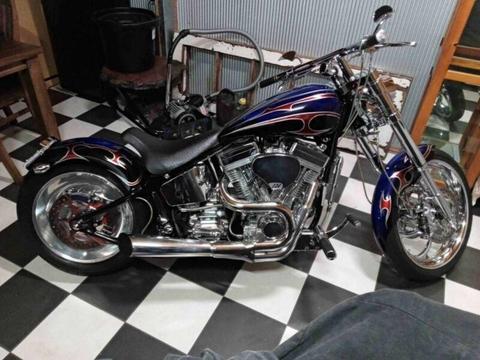 Harley Davidson fully custom Softail 147 hp 124ci Tom Peroni
