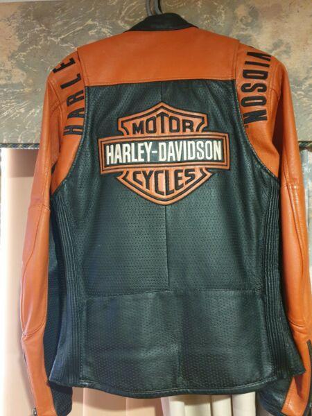 Harley leather jacket and vest male size small
