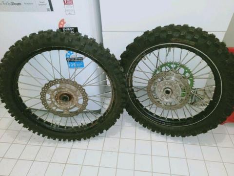 Dirt bike tires front and back