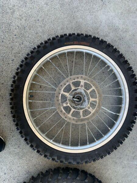 YZ85 rims with sand tires