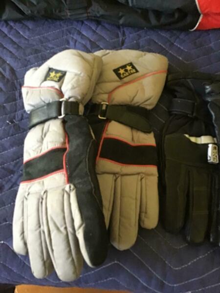 Motor bike gloves. 3 pairs
