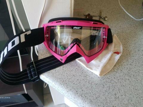 As new riding goggles