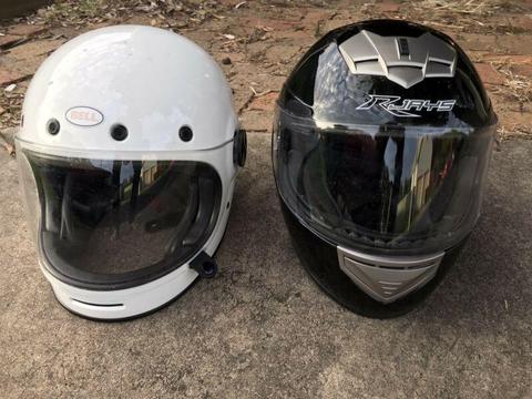 motorbike helmets - two for the price of one!