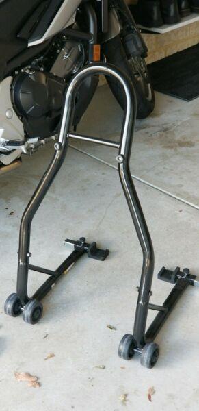 Motocycle padock stand/rear wheel stand