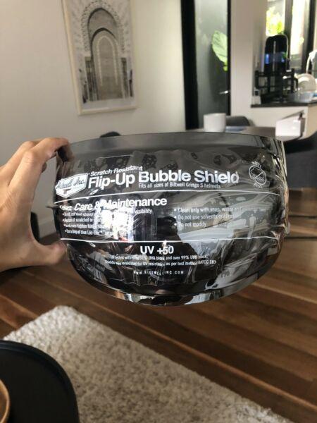 Gringo Helmet Bubble Chrome Bubble Shield