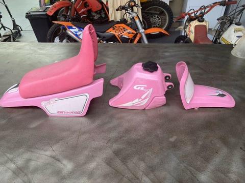 PW50 motorbike full plastics Pink