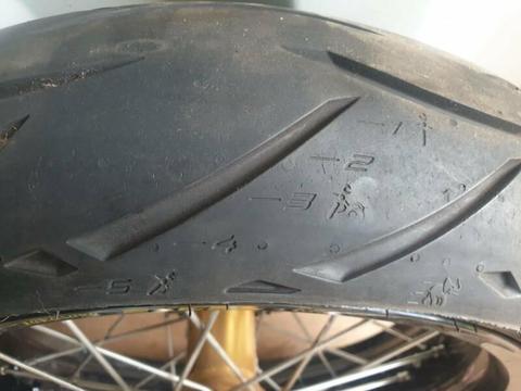 Super motard tyres front and rear