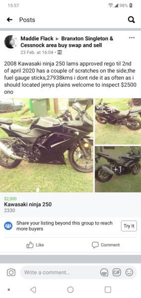 Kawasaki ninja 250 lams approved
