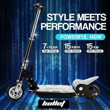 BULLET TRZ Electric Scooter 140W Foldable/Adjustable (Child/Adults)